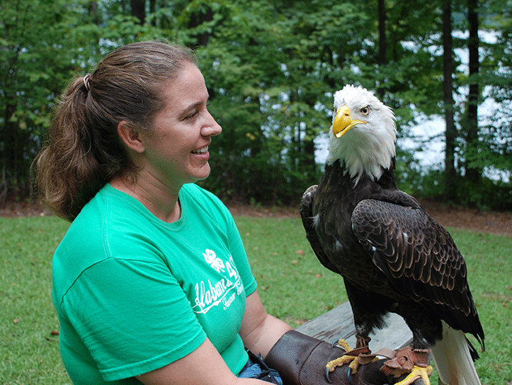 At the Coosa River Science School, students get a closeup look at birds like the bald eagle.