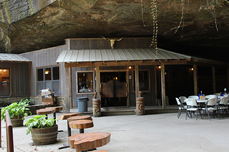 The Rattlesnake Saloon in Tuscumbia invites you to dine in the side of a mountain. Photo by Jennifer Kornegay
