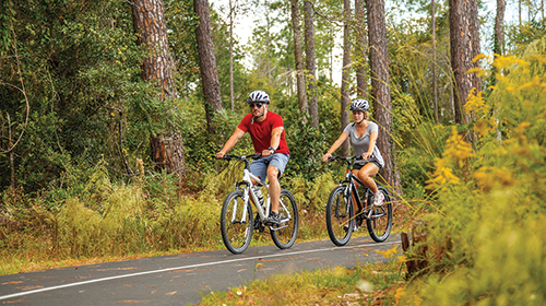 About 10 miles of new walking, cycling and running trails will be built as part of the enhancement project. Photo courtesy of Alabama Gulf Coast CVB