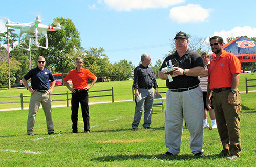 Students learn how to operate a drone at Auburn University’s first FAA-approved Unmanned Aircraft Systems Flight School. PHOTO COURTESY OF AUBURN UNIVERSITY