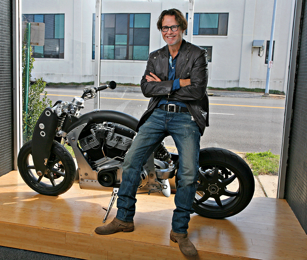 Founder Matt Chambers with one of his no-compromise Confederate bikes.