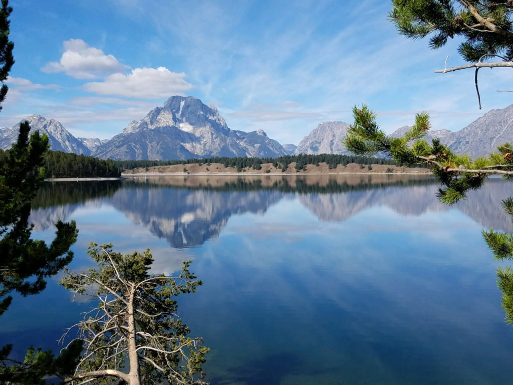 View of the Teton Mountains in Teton National Park, Wyoming, with Jackson Lake reflecting the beautiful mountains.  SUBMITTED by Mary Parsons, Union Springs.