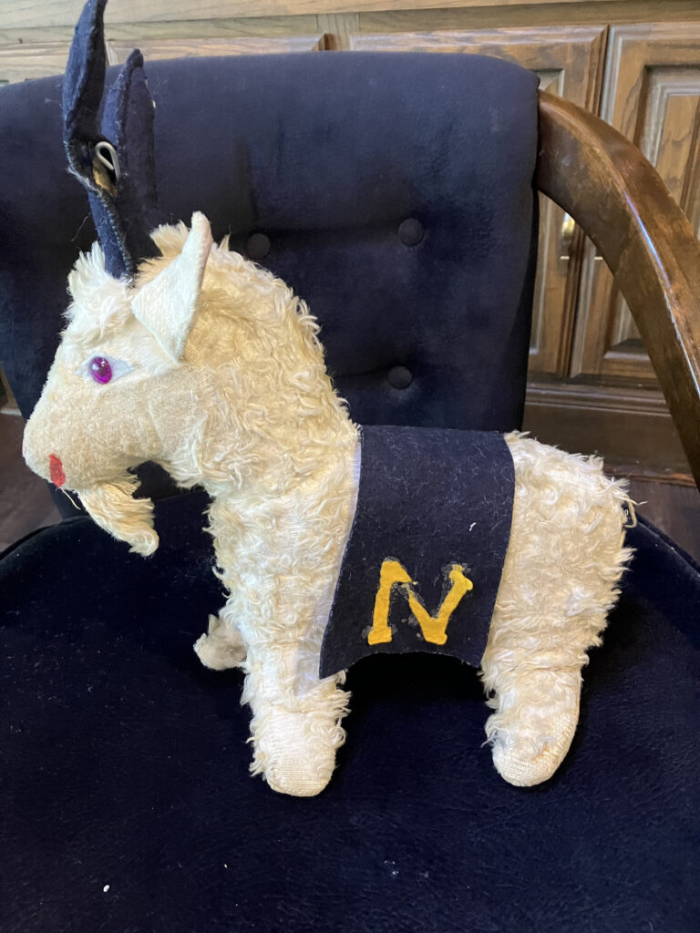 When his dad was serving in the U.S. Navy, our son, Kenneth (2) was given a stuffed Navy goat he called his “goot.”  SUBMITTED by Dees Veca, Gulf Shores.
